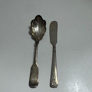 Vintage Silver Tone Spoon and Butter Knife Set